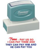 Xstamper Jumbo 2-Color Stock Stamp - 3283