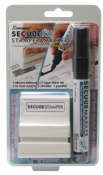 35302 - Xstamper Secure Kit Small, Stamp & Marker Combo, Black ink, 1/2" x 1-5/8”