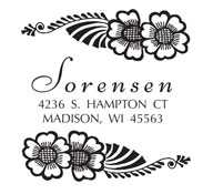 Custom Tropical Flower Address Stamp