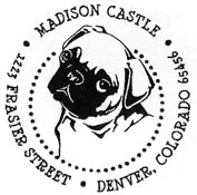 Custom Pug Dog Address Stamp