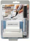 35303 - Xstamper Secure Kit Large, Stamp & Marker Combo, Black ink, 15/16" x 2-13/16”