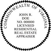 Licensed Residential Real Estate Appraiser - Virginia<br>LICRESIDENAPPR-VA