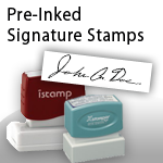 Pre-Inked Signature Stamps