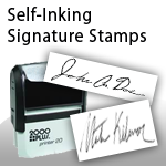 Self-Inking Signature Stamps