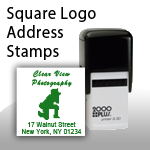 Square Logo Address Stamps