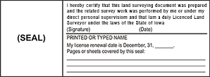 Land Surveyor Stamp - Iowa<br>LANDSURV2-IA