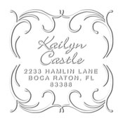Custom Swirl Bordered Address Embosser