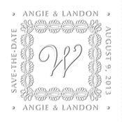 Custom Monogram Save The Date Embosser