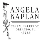 Custom Fasion Girl Address Stamp