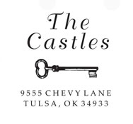 Custom Horizontal Key Address Stamp