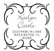 Custom Swirl Bordered Address Stamp