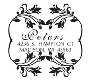 Custom Floral Bordered Address Stamp