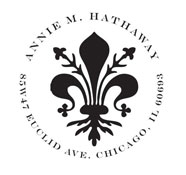 Custom Fleur-De-Lis Address Stamp